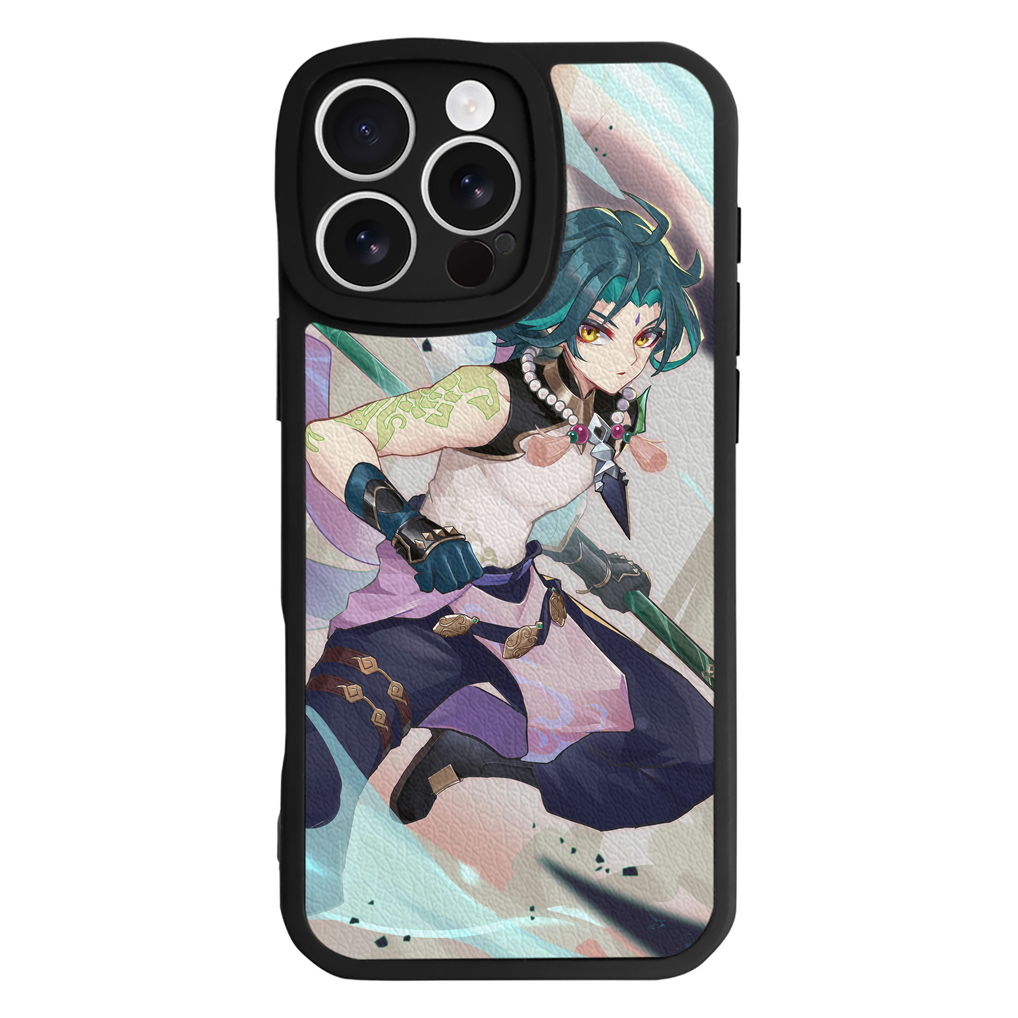 げんし神 genshin 【iPhone 16シリーズ対応】シリコンスマホケース（レザー調） 材質：シリコン
